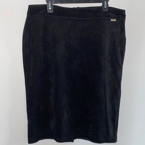 Calvin Klein Black Suede-like skirt XL